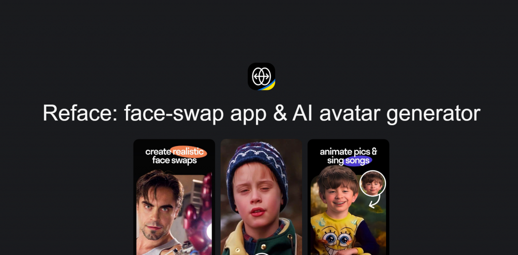 Reface mobile face swap application interface