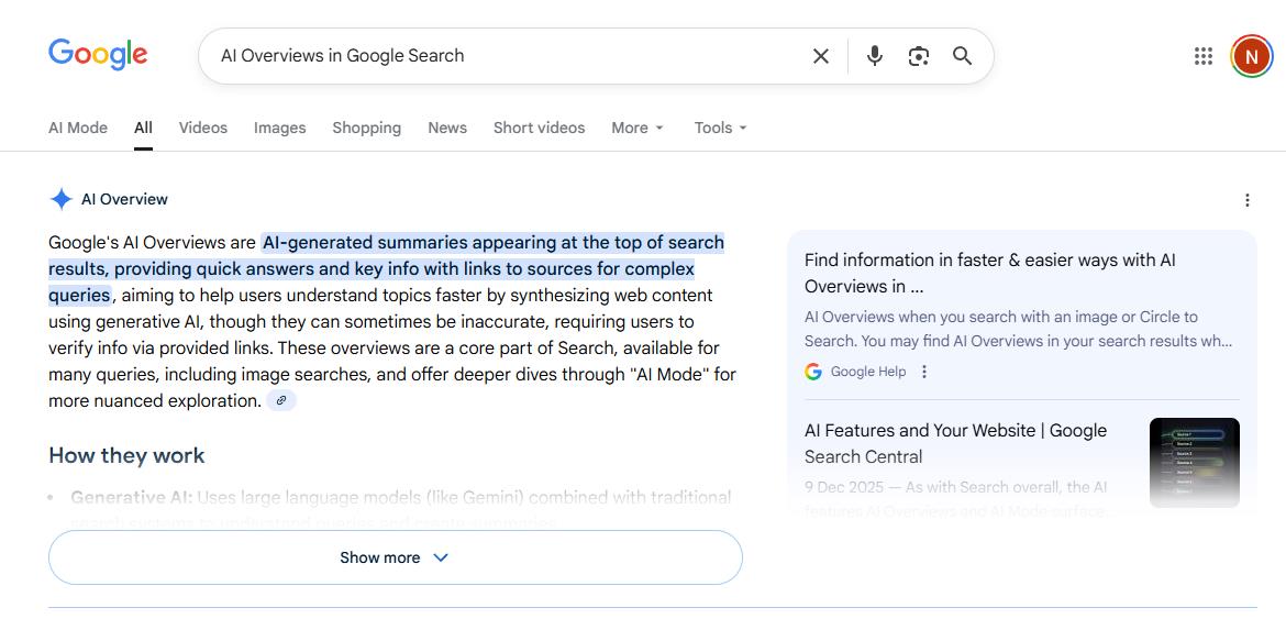 What are Google AI Overviews?