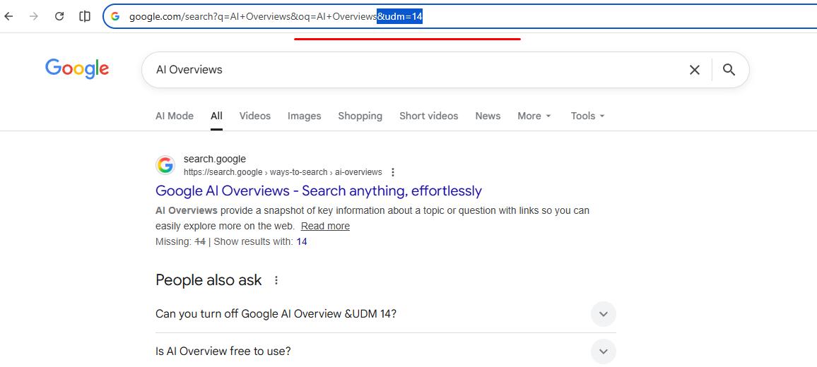 Method 2. Modify the Search URL
