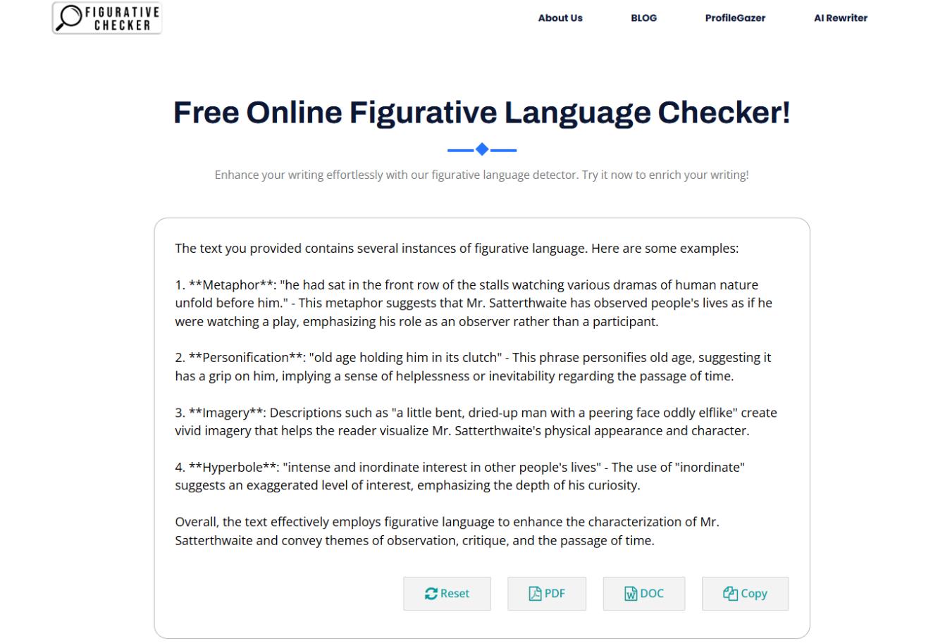 Figurative Checker: The Versatile Free Analyzer