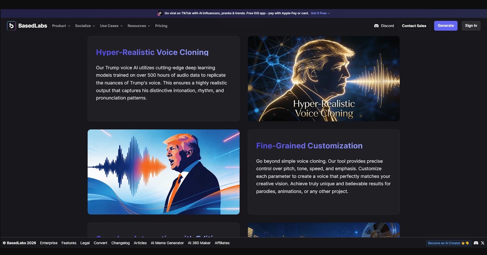 BasedLabs Trump Voice AI: All-in-One Video Production Service