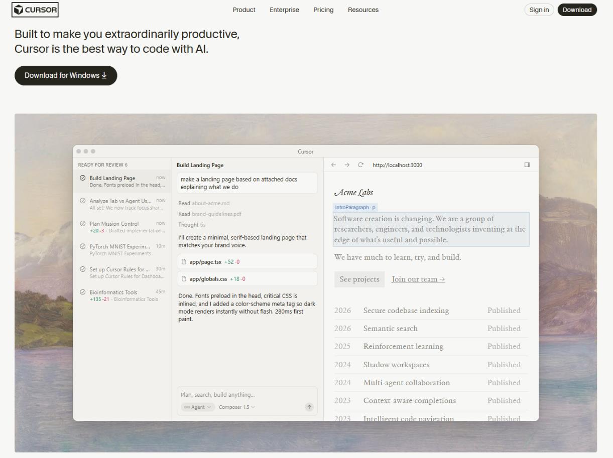 Cursor: The "Reactive" Assistant at Your Fingertips