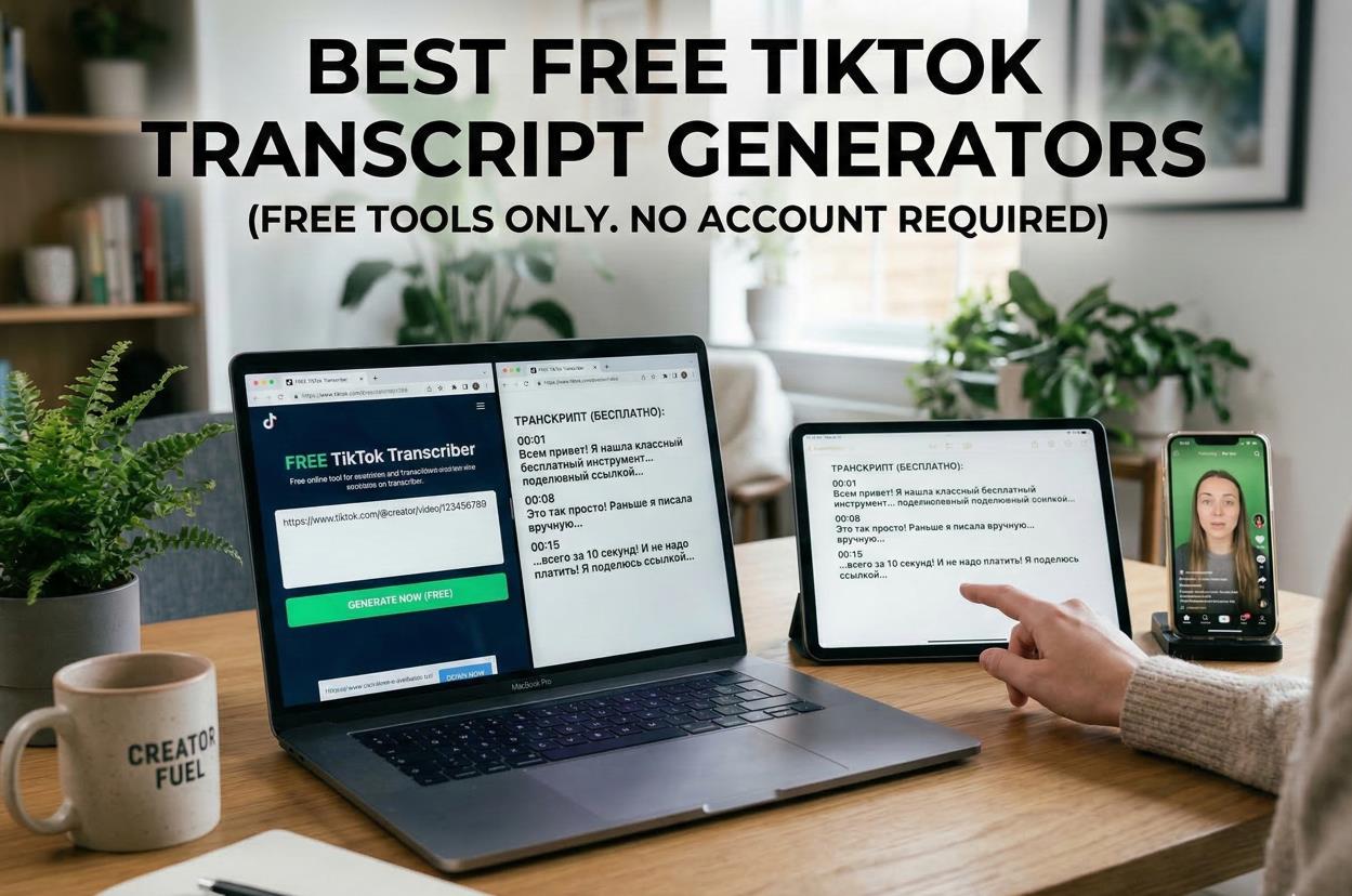 Free TikTok Transcript Generators