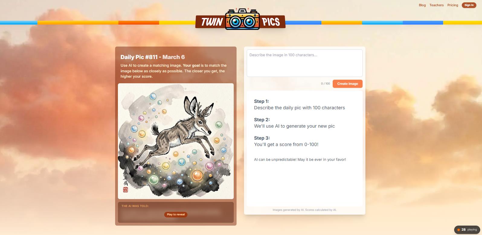 Twin Pics AI Browser Game Review