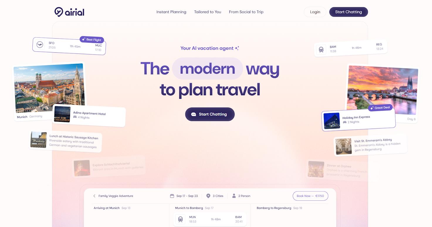 Airial Travel AI: Instant Personalized Itineraries