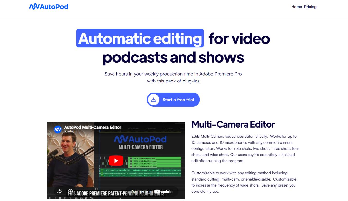 AutoPod: AI Video Podcast Editor
