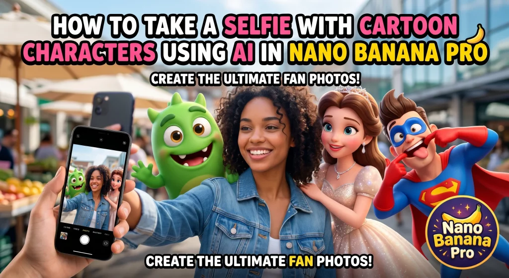 How to Take a Selfie With Cartoon Characters Using AI in Nano Banana Pro