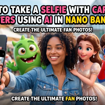 Selfie With Cartoon Characters Using AI in Nano Banana Pro