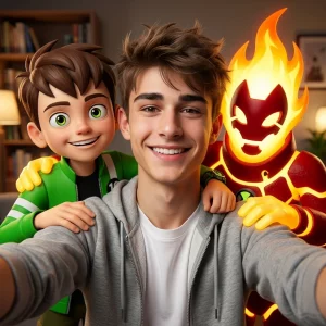 Selfie With Cartoon Characters from Ben 10