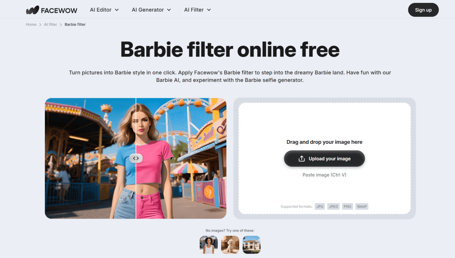 Facewow AI Barbie Generator