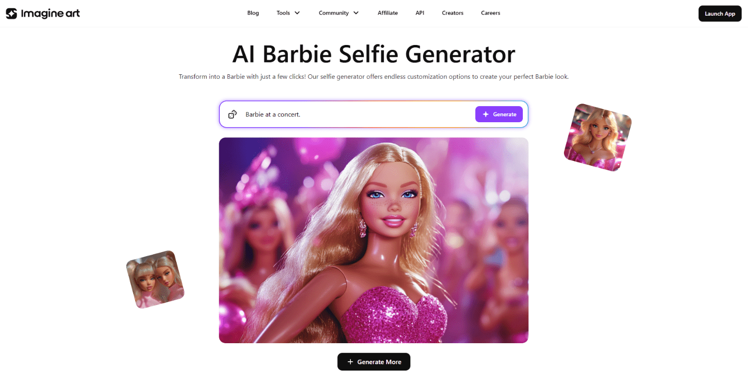 Imagine.art AI Barbie Selfie Generator