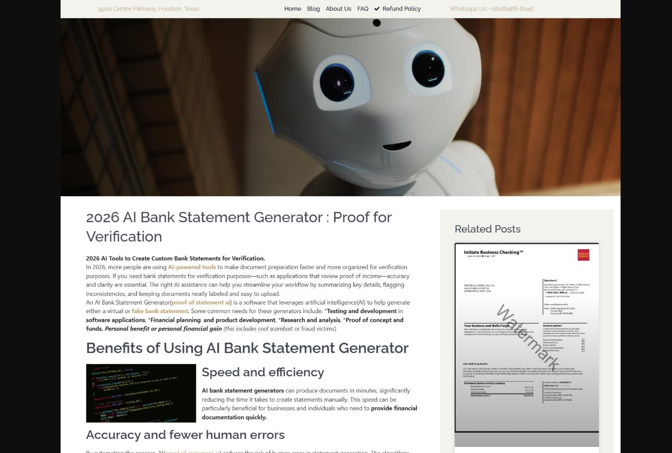 Proofofstatement.com – For Income Verification Scenarios