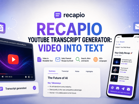 Recapio AI: Transcribe, Chat, and Automate YouTube Content