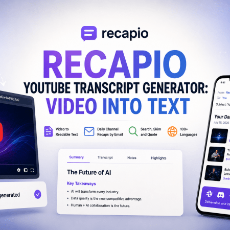 Recapio AI: Transcribe, Chat, and Automate YouTube Content